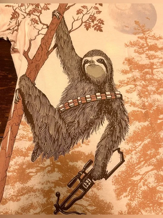Threadless “Sloth Wars” Tee - Picture 2 of 6